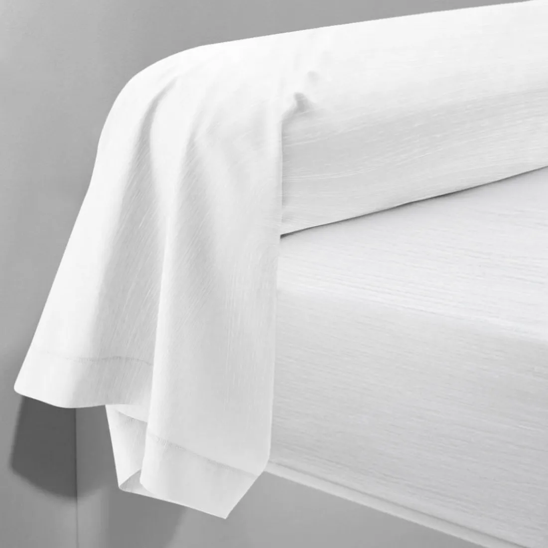 Taie d'oreiller ou taie de traversin gaze de coton TERTIO® - Blanc