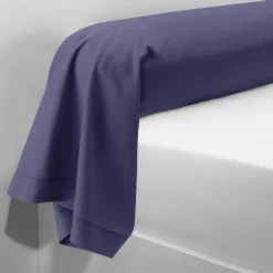 Taie d'oreiller ou taie de traversin coton TERTIO® - Bleu Indigo