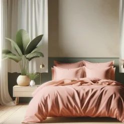 Taie d'oreiller ou taie de traversin coton TERTIO® - Rose Blush