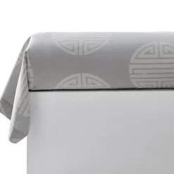 Taie d'oreiller ou traversin motifs zen bambous et idéogrammes Becquet - Noir