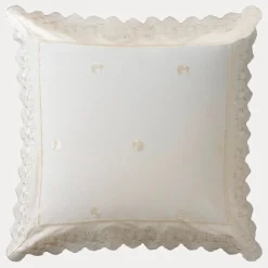 Taie d'oreiller polycoton BRODERIE - Crème