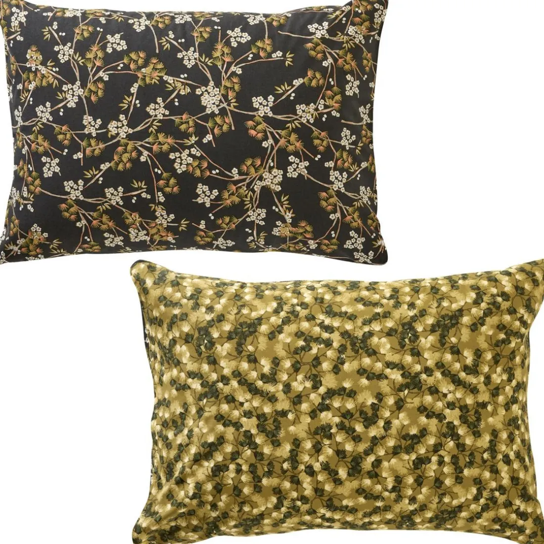 Taie d'oreiller sac double face en coton fleurs DR. JAPONAISE, multicolore