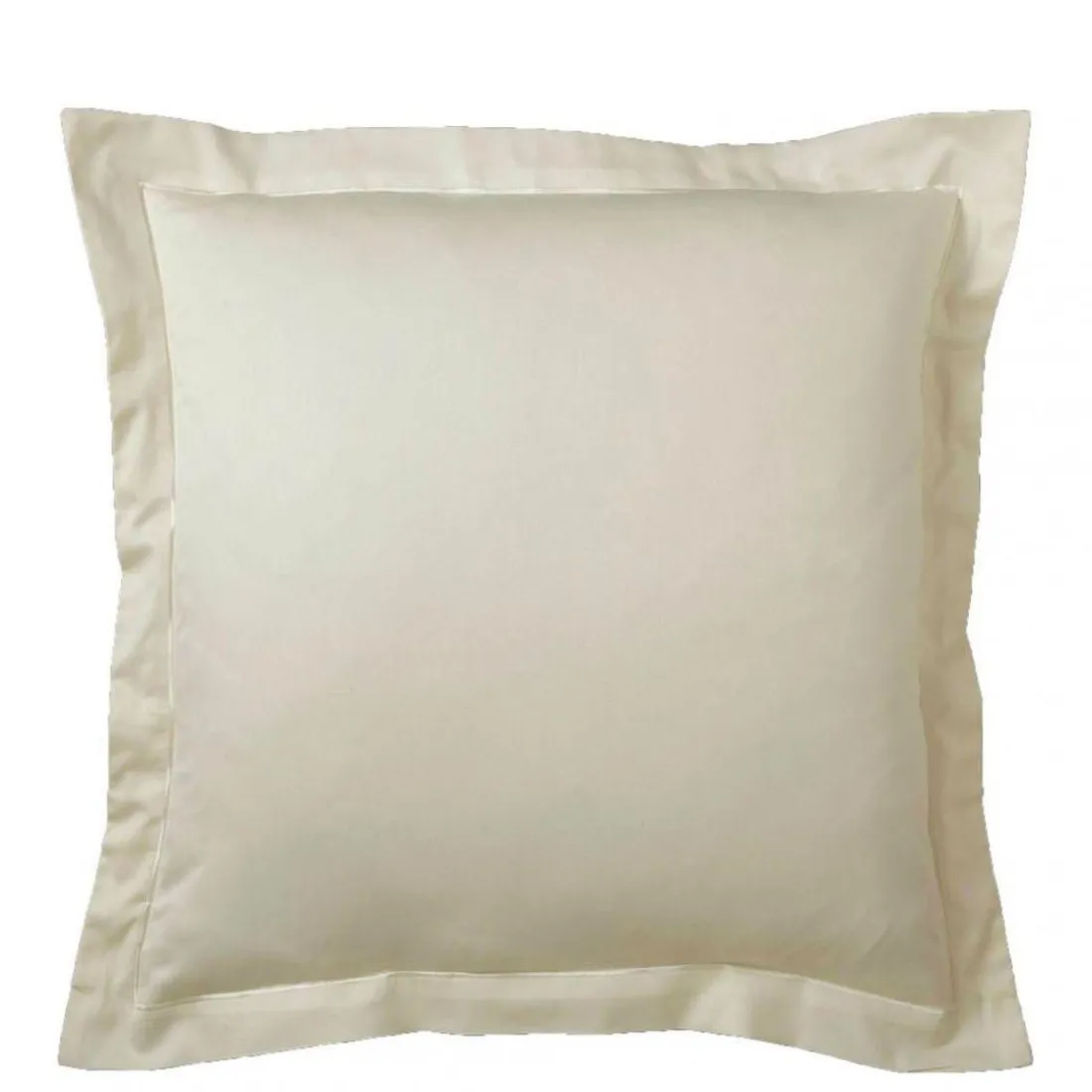 Taie d'oreiller satin de coton 2 faces uni / rayé TERTIO® - Ecru