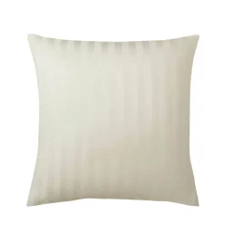 Taie d'oreiller satin de coton 2 faces uni / rayé TERTIO® - Ecru