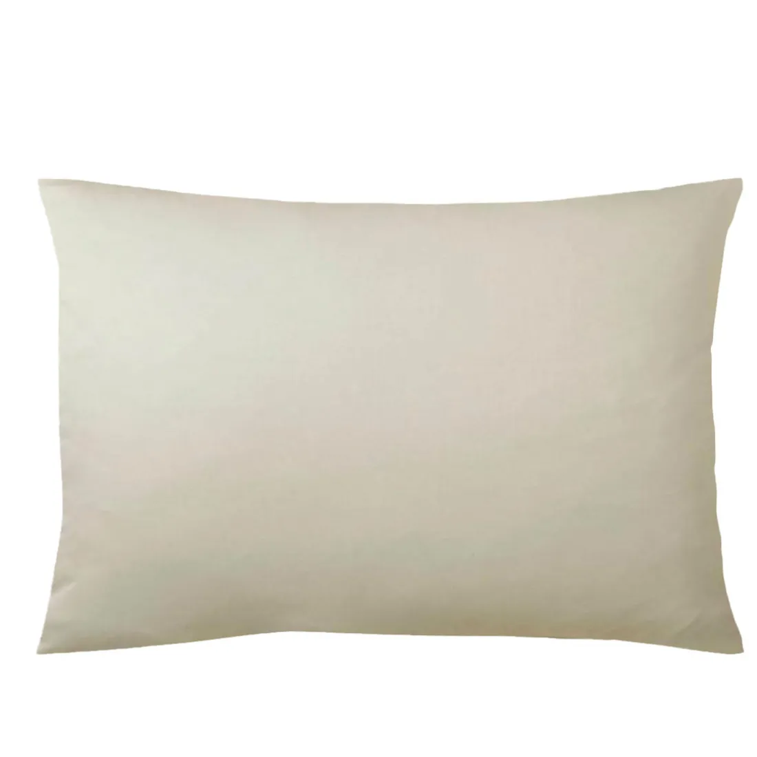 Taie d'oreiller satin de coton 2 faces uni / rayé TERTIO® - Ecru
