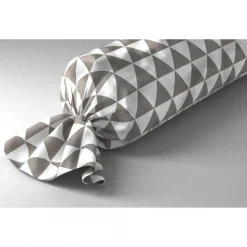 Taie d'oreiller, taie de traversin en coton LORENZ - Gris/Blanc