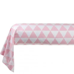 Taie d'oreiller, taie de traversin en coton LORENZ - Rose/Blanc