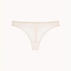 Tanga à motifs fleuris - Beige