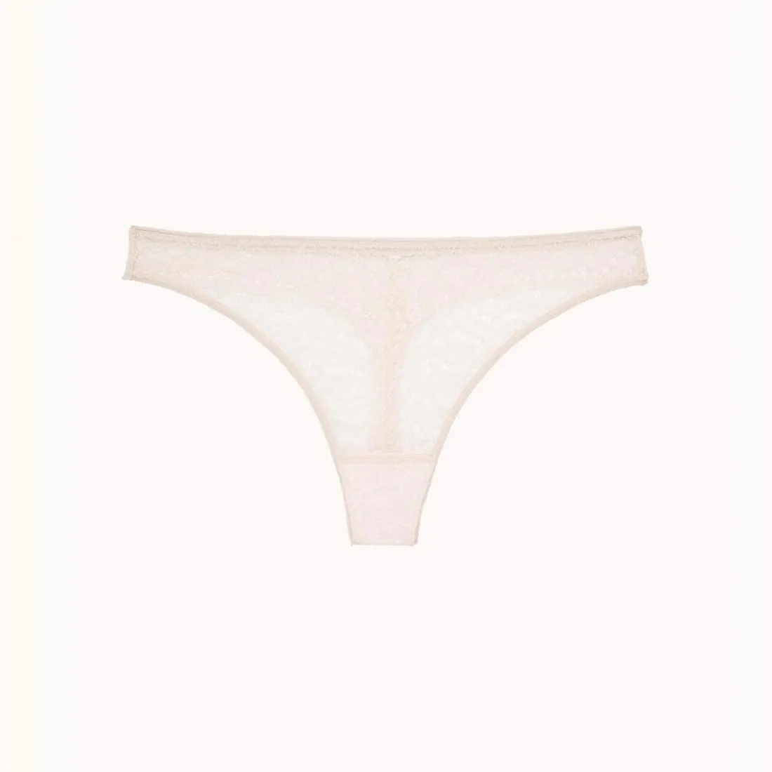 Tanga à motifs fleuris - Beige