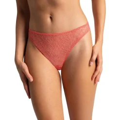 Tanga à motifs fleuris - Rose
