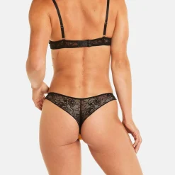 Tanga brésilien noir/jaune Tsunami