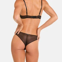 Tanga noir/violet Amants