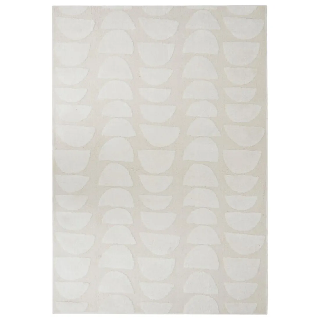 Tapis Anoai effet laine blanc