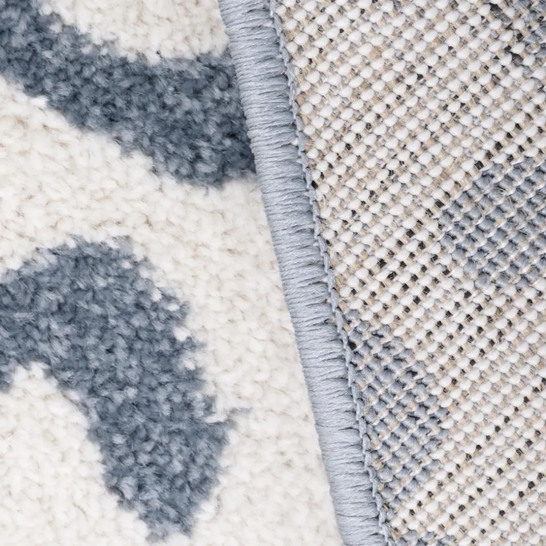 Tapis BAO Argent et Bleu