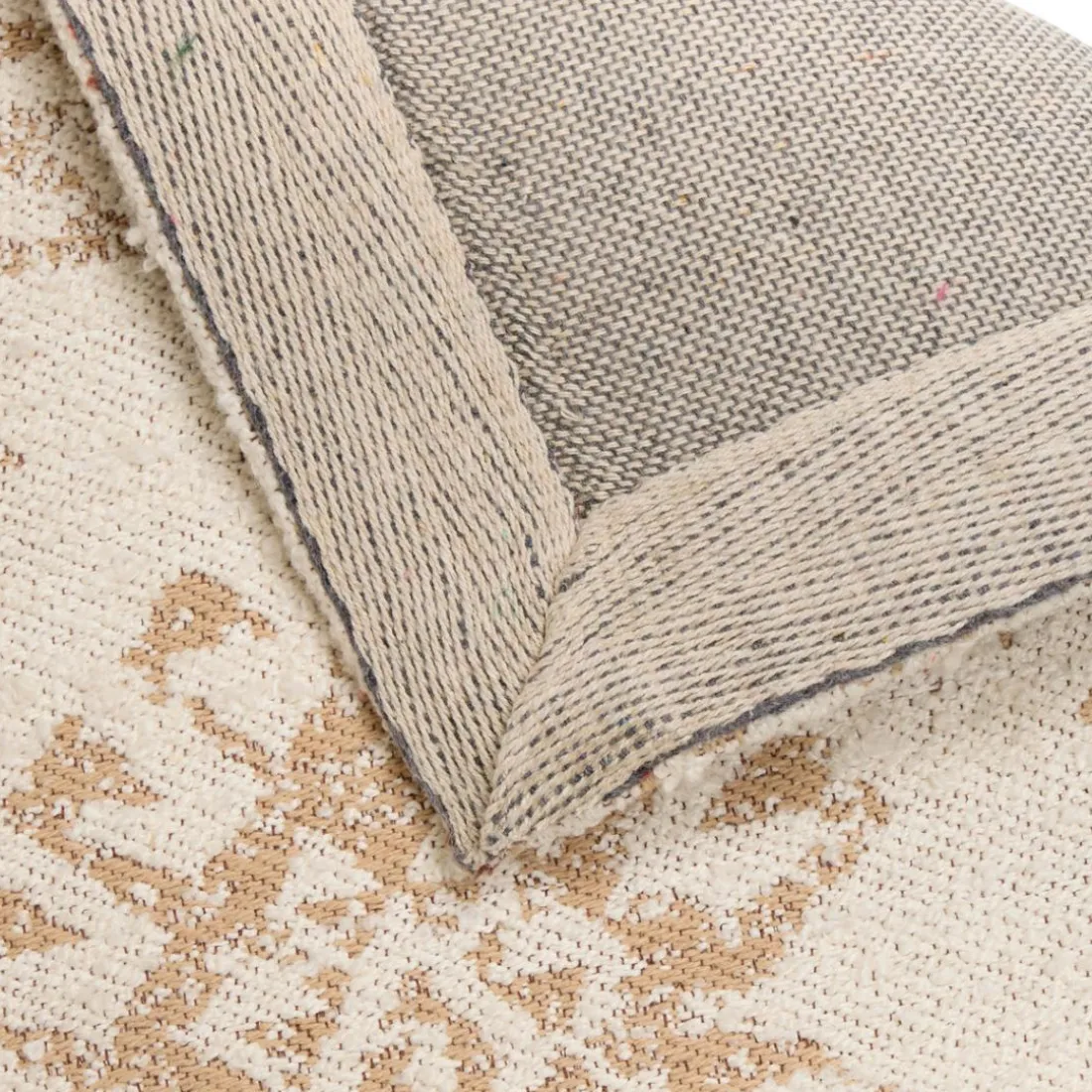 Tapis bouclette Ozel beige lin