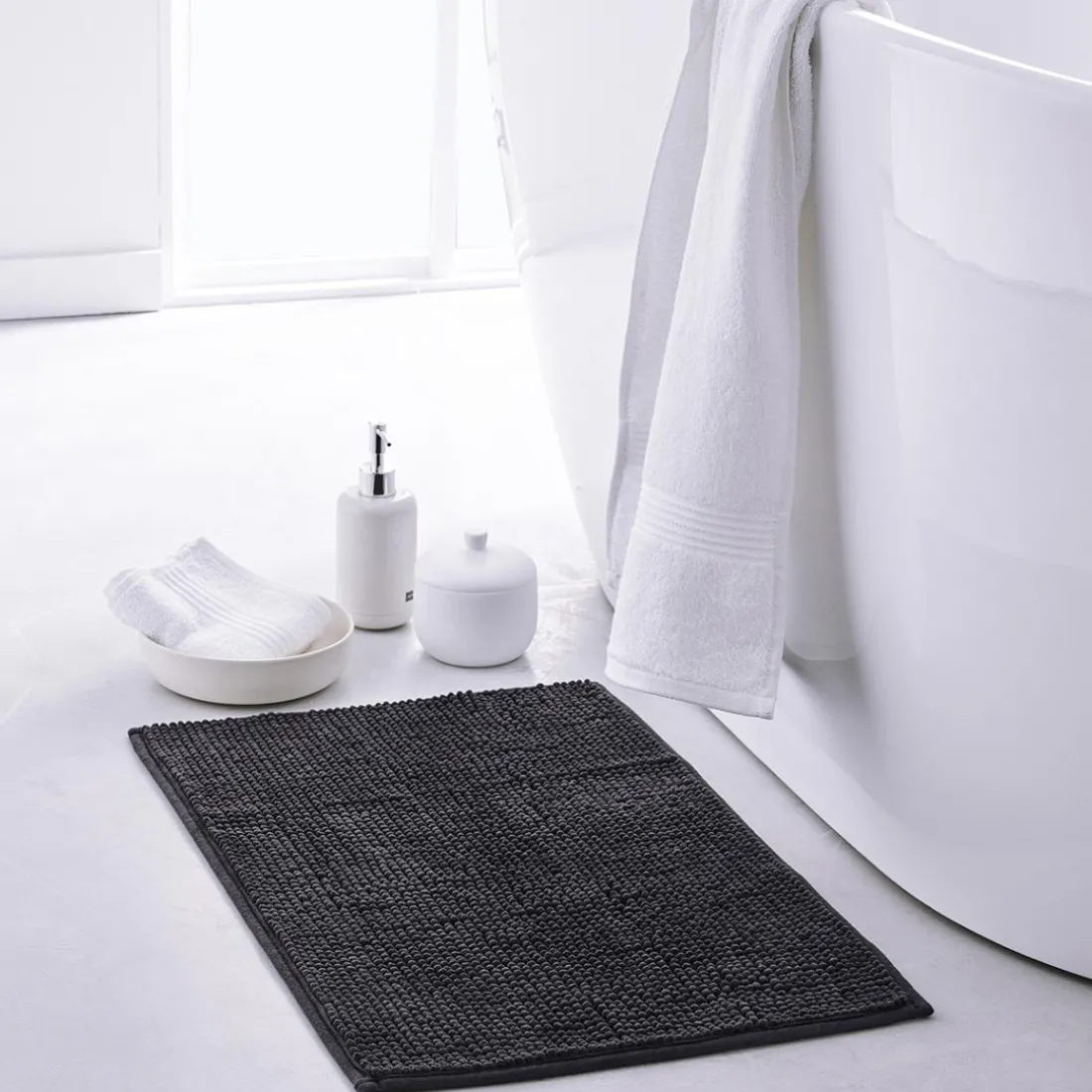 Tapis Bubble 60 x 40 Polyester TODAY Essential Fusain