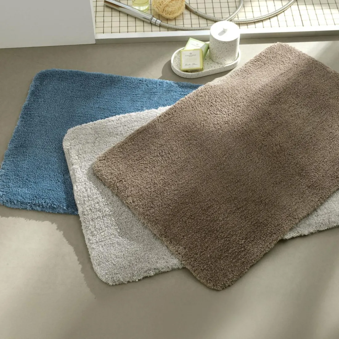 Tapis contour WC UNIMICRO microfibre luxe marron glacé