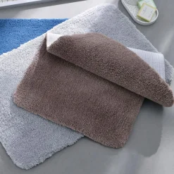 Tapis contour WC UNIMICRO microfibre luxe bleu tempête