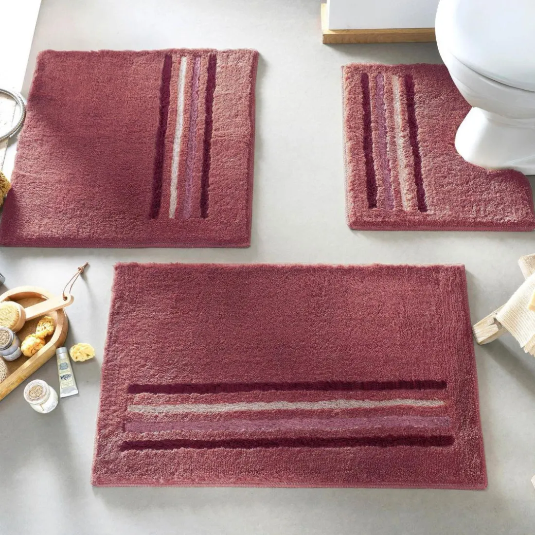 Tapis de bain à motifs EXTRATAP Rose