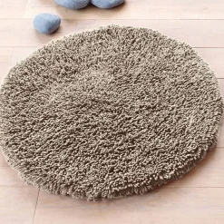 Tapis de bain confort en coton longues mèches 1500g/m² - taupe