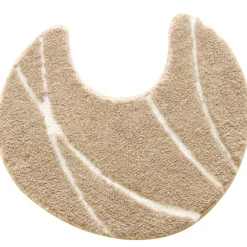 Tapis de bain contour WC en polyester 50x45 PIERRE beige