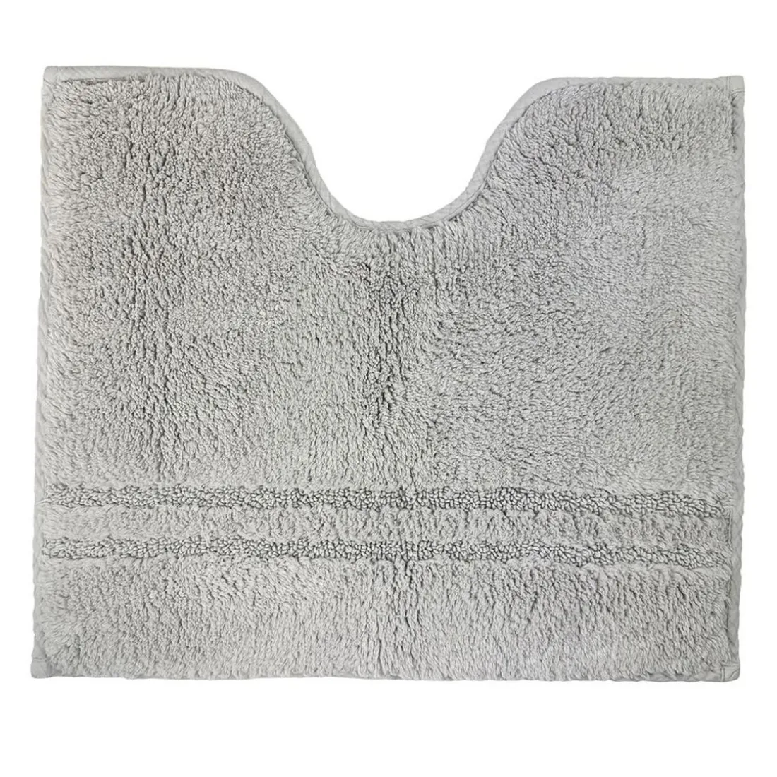 Tapis de bain, contour WC en coton LIGNUS gris brume