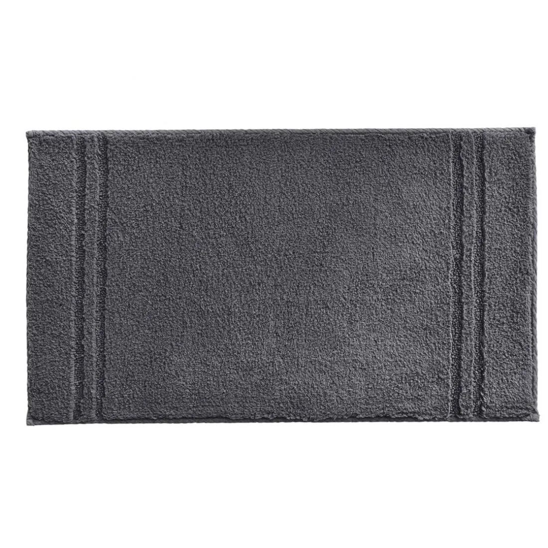 Tapis de bain, contour WC en coton LIGNUS gris Anthracite