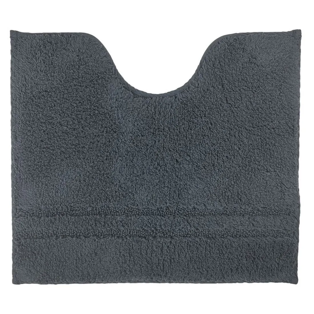Tapis de bain, contour WC en coton LIGNUS gris Anthracite