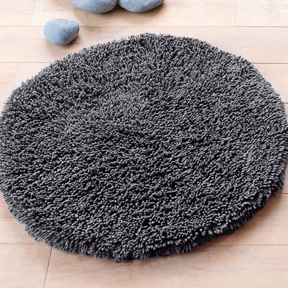 Tapis de bain coton longues mèches 1500g/m2 - Anthracite