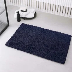 Tapis de Bain Meche 80 x 50 Polyester TODAY Essential Navy