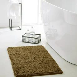 Tapis de Bain Meche 80 x 50 Polyester TODAY Essential Bronze