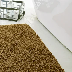 Tapis de Bain Meche 80 x 50 Polyester TODAY Essential Bronze