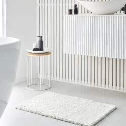 Tapis de Bain Meche 80 x 50 Polyester TODAY Essential Craie