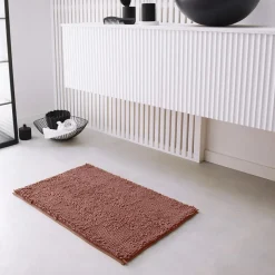Tapis de Bain Meche 80 x 50 Polyester TODAY Essential Terracotta
