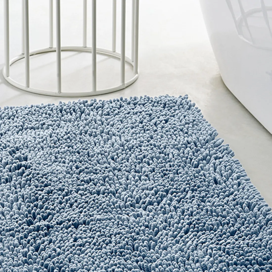 Tapis de Bain Meche 80 x 50 Polyester TODAY Essential Denim