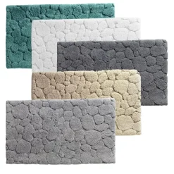 Tapis de bain relief galets - Gris