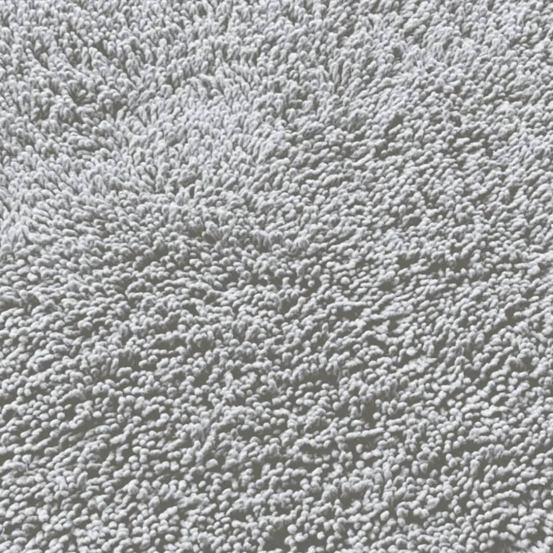 Tapis de bain rond 80cm CONFORT pur coton longues mèches gris