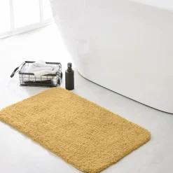 Tapis de Bain Teufte 80 x 50 Polyester TODAY Essential Ocre
