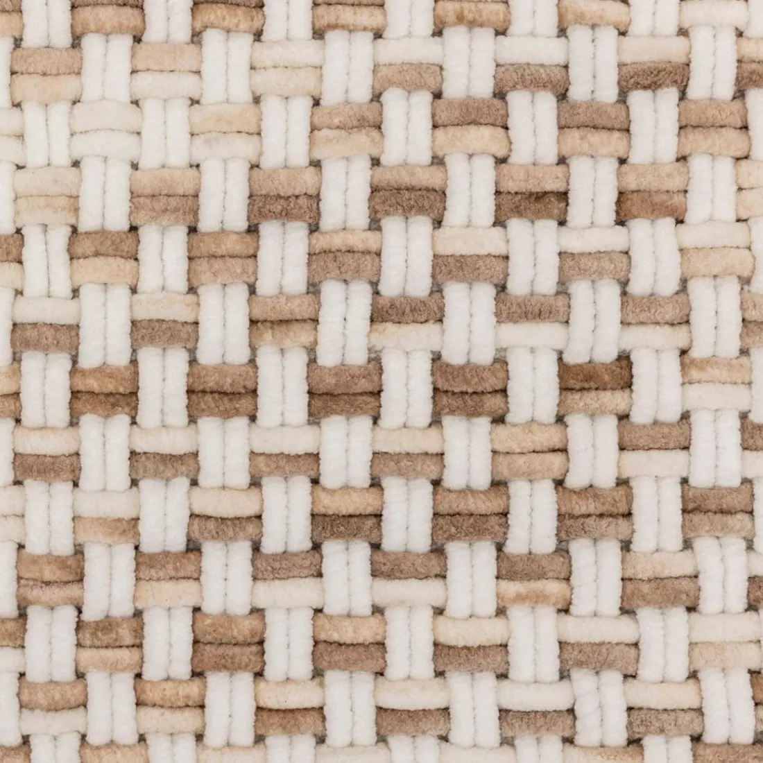 Tapis de bain tressé taupe
