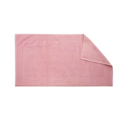 Tapis de bain uni en micro-coton 1000 gr/m² - Bois de rose