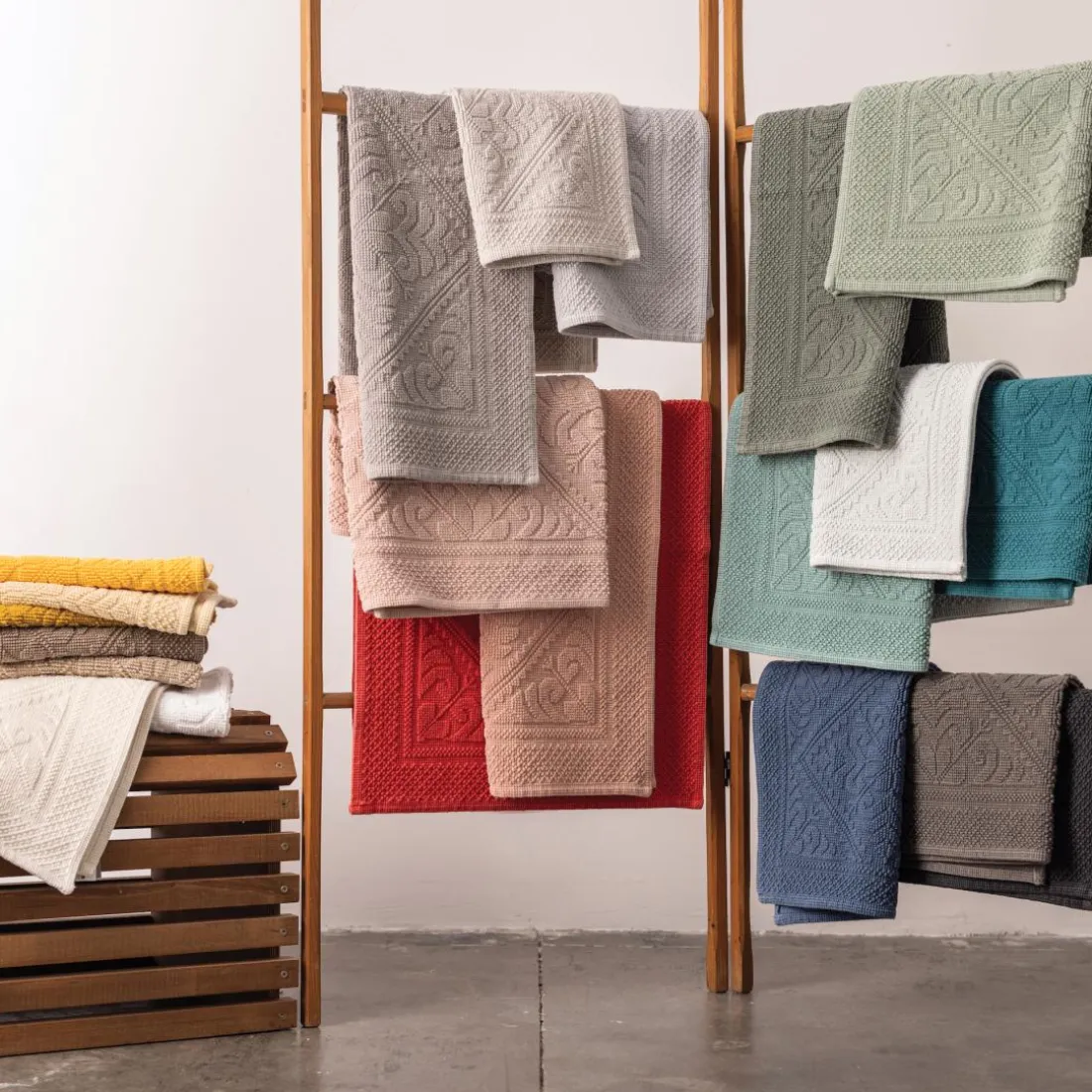 Tapis de bain uni Enzo Thym 70 x 140