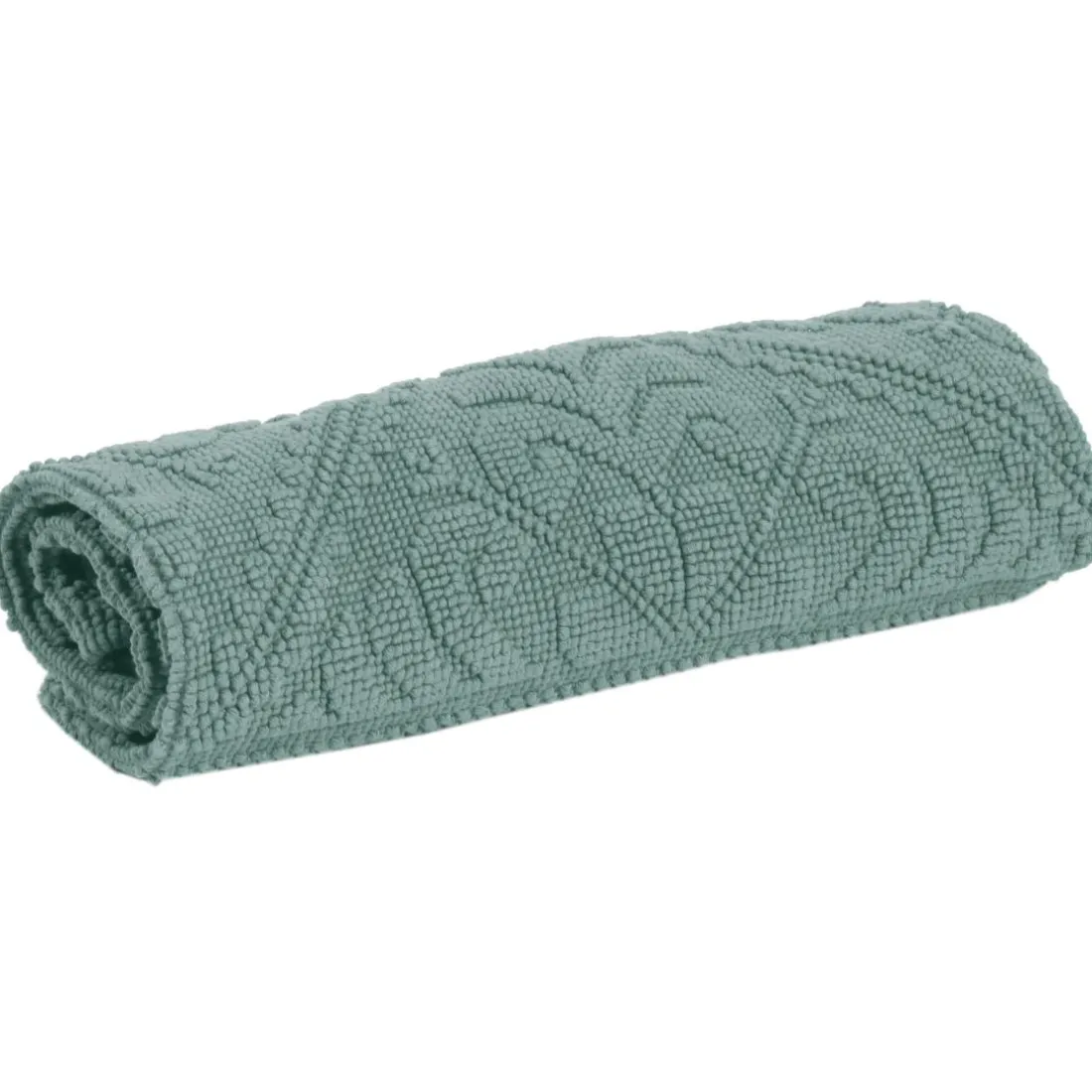Tapis de bain uni Enzo Vert de gris 70 x 140