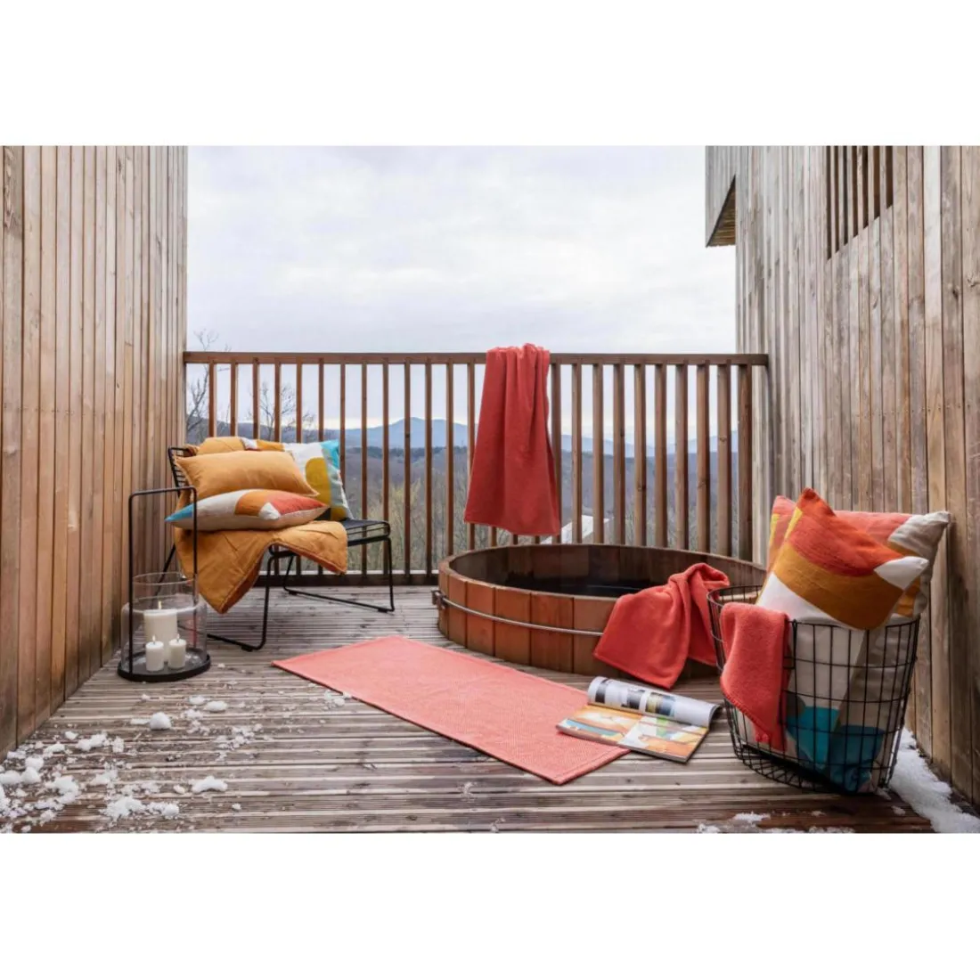 Tapis de bain uni Etia Corail 54 x 64