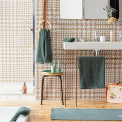 Tapis de bain uni Etia Fougère 54 x 64