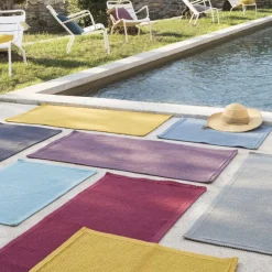 Tapis de bain uni Etia Paon 54 x 64