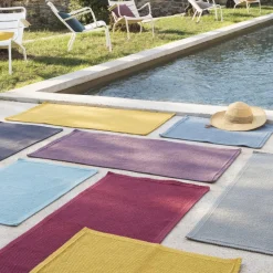Tapis de bain uni Etia Prusse 54 x 64