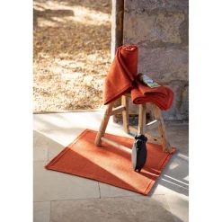 Tapis de bain uni Etia Prusse 54 x 110