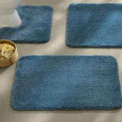 Tapis de bain UNIMICRO microfibre luxe bleu tempête