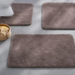 Tapis de bain UNIMICRO microfibre luxe marron glacé
