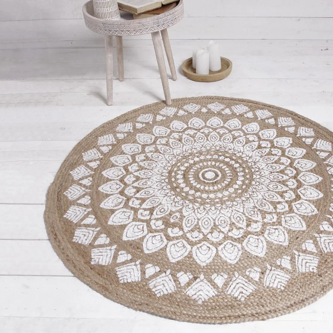 Tapis de Sol Rond 120 cm Jute